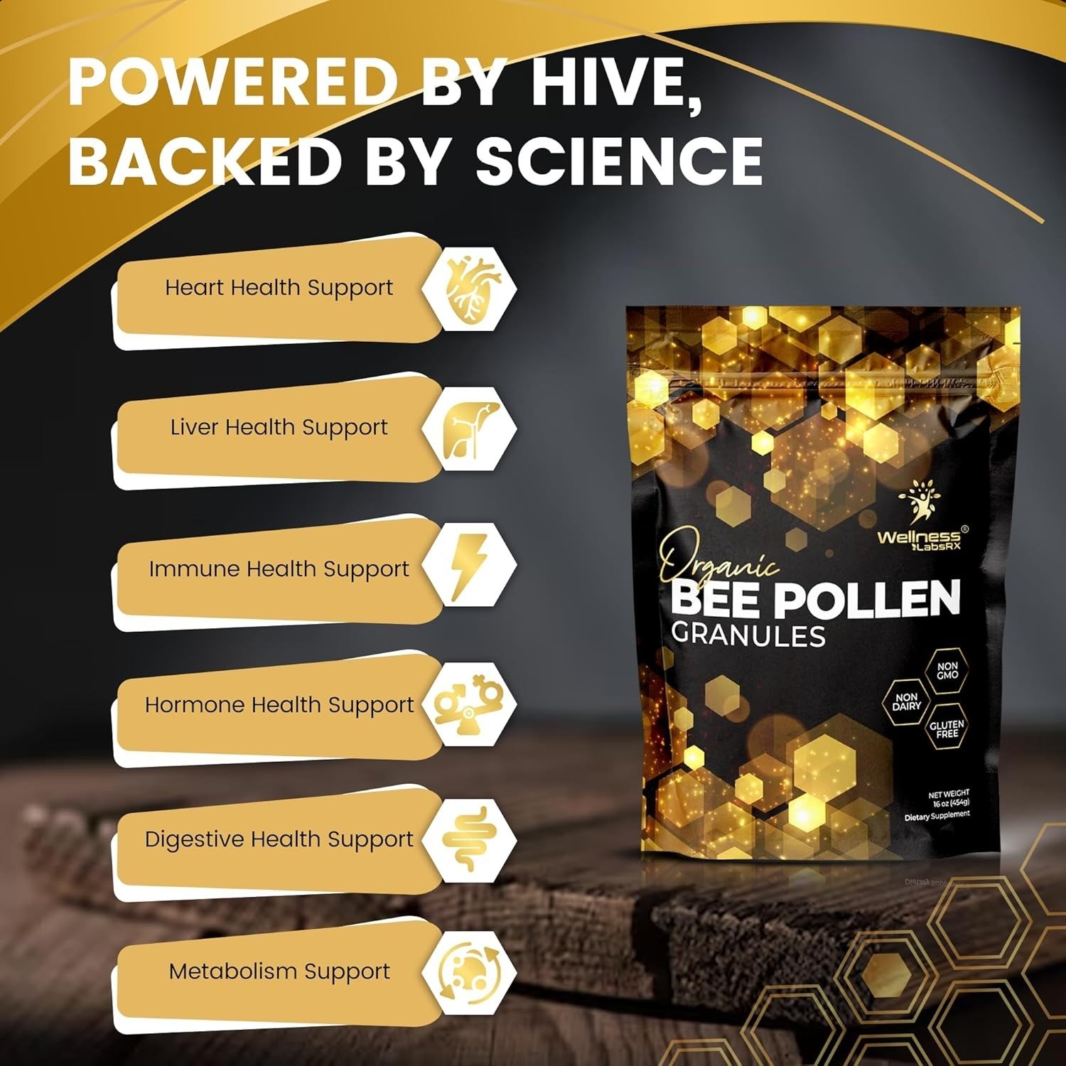 Bee Pollen Granules 1lb | Organic Superfood for Energy, Immunity & Digestion