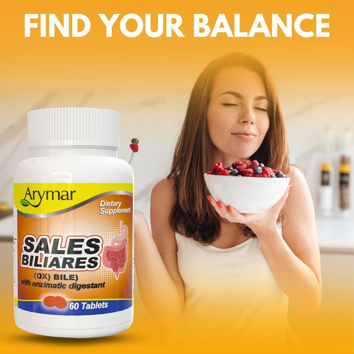 60 Count Ox Bile Supplement with Digestive Enzymes – Supports Natural Digestion