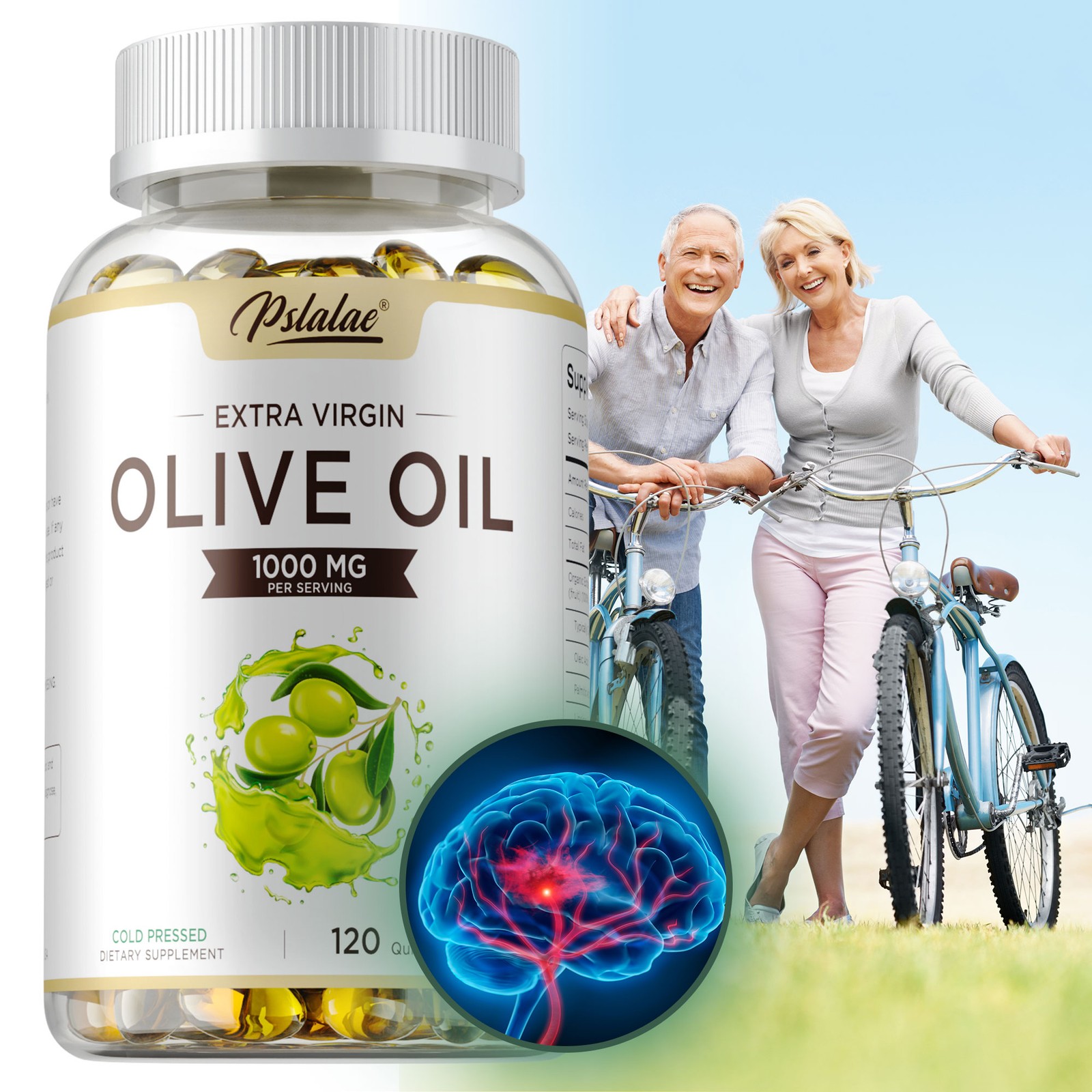 Olive Oil Softgel – Immune Support, Heart & Brain Health, Antioxidant,Non-GMO