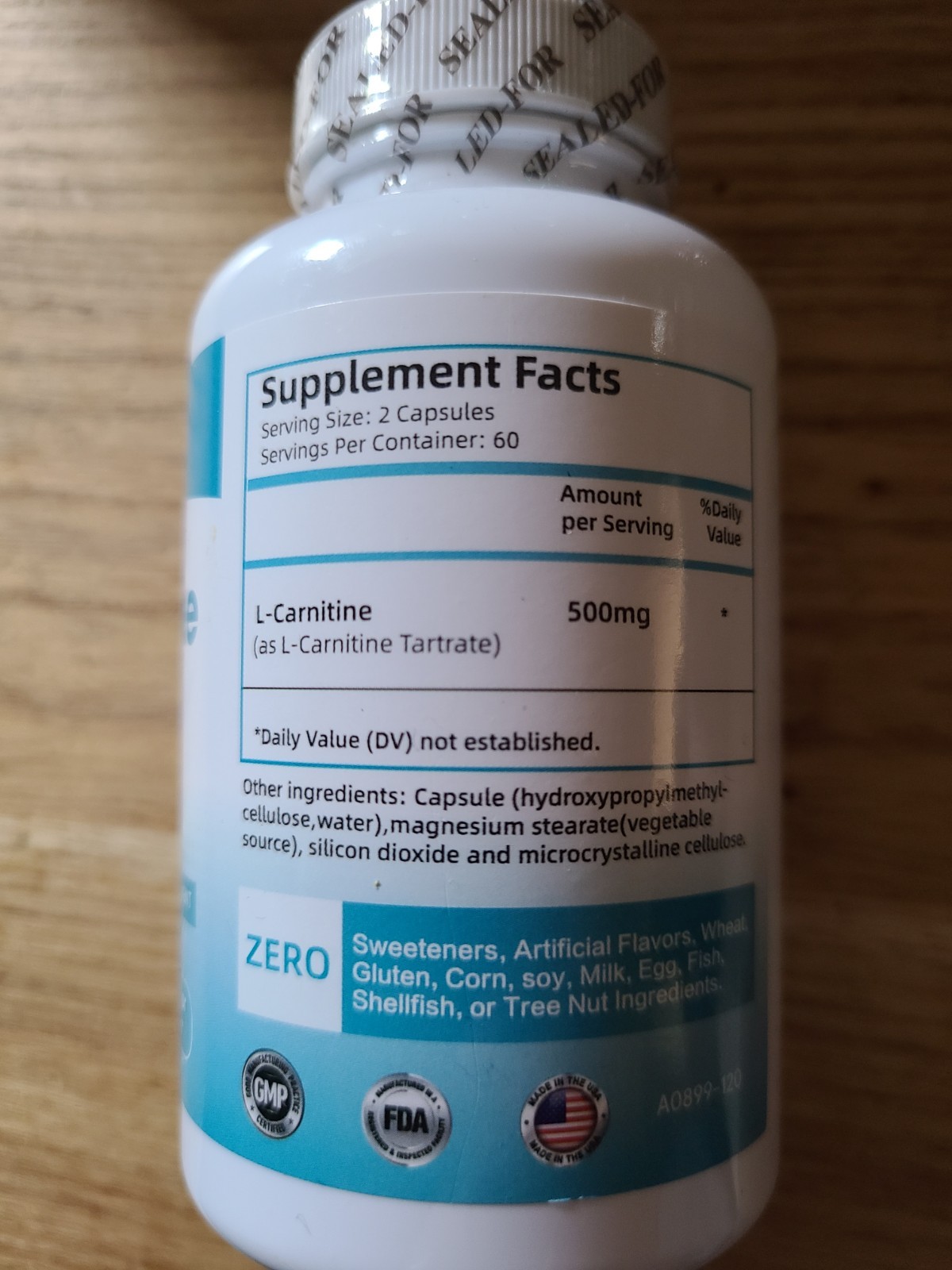 Buporai L-Carnitine Fitness Support 120 Capsules Exp Sept 2026