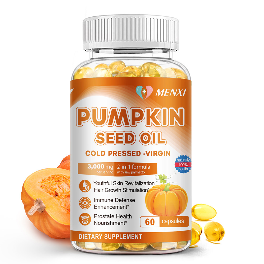 Pumpkin Seed Oil Saw Palmetto 3000mg Softgels Cold Press Virgin Oil Phytosterols