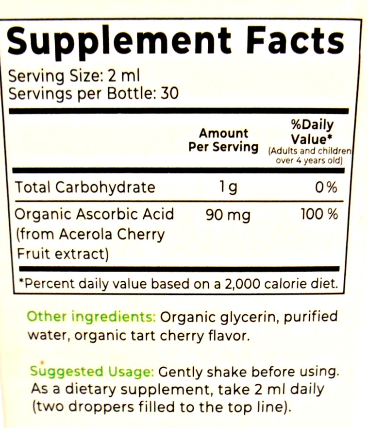 3X Why Not Natural Liquid Drops Vitamin C Dietary Supplements 2 fl oz Exp 2/2027