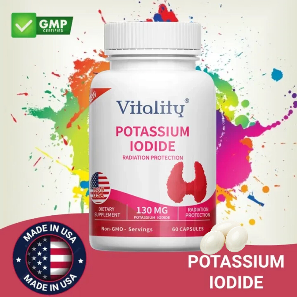 Vitality Potassium 130mg, 60 Softgels Exp 06/2026