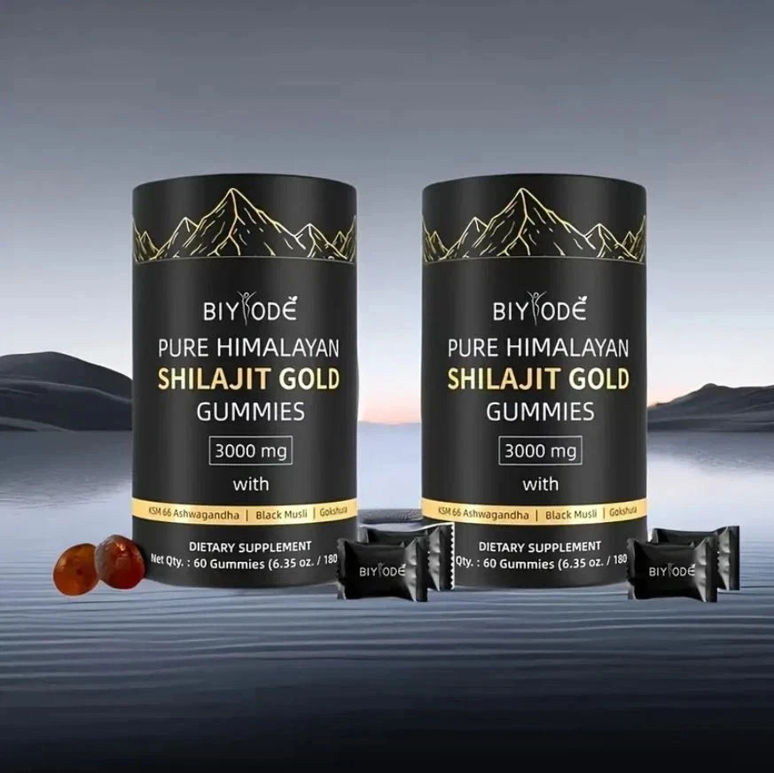 Pure Himalayan Shilajit Gold Gummies 3000mg With Ashwagandha Gokshura