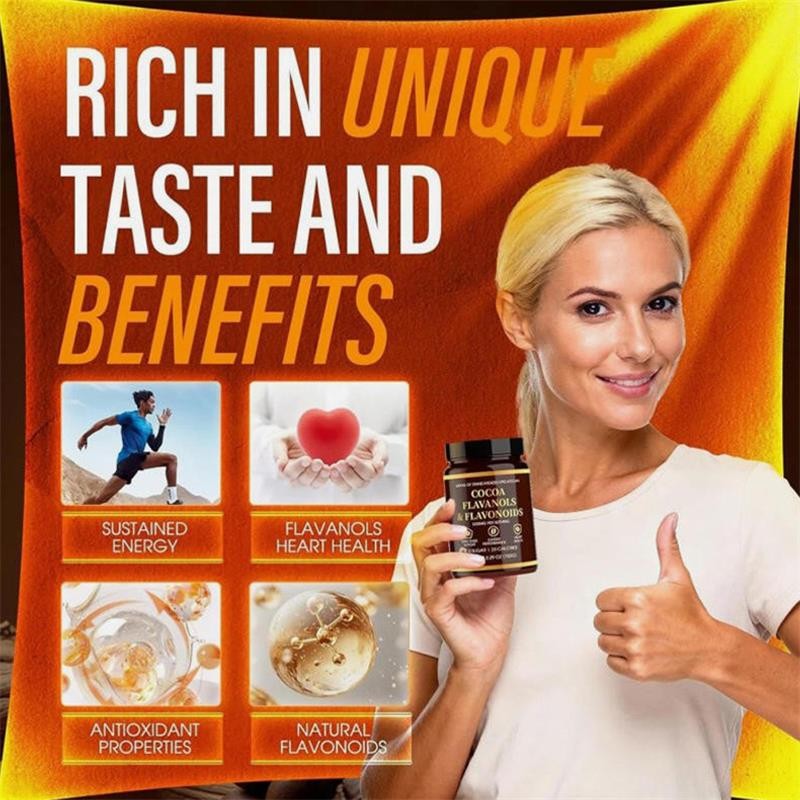 1 Pack High Flavanol Cocoa Powder & Flavonoids Supplements 1200mg NEW