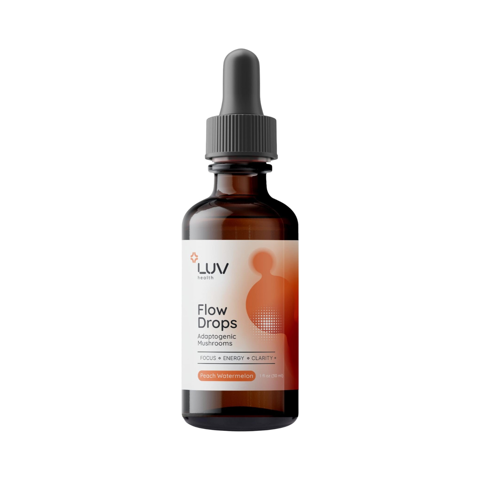 (1-Pack) LUV Health Flow Drops – Health LUV Flow Adaptogen Mushroom Blend Drops