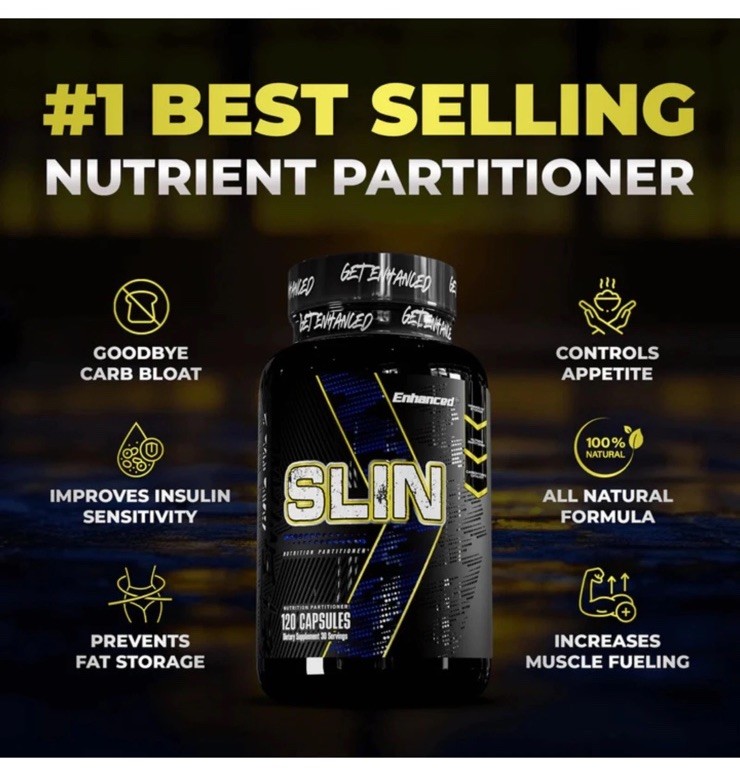 Enhanced Labs SLIN Nutrient Partitioner BuildMuscle New Sealed 120 Caps 06/2027