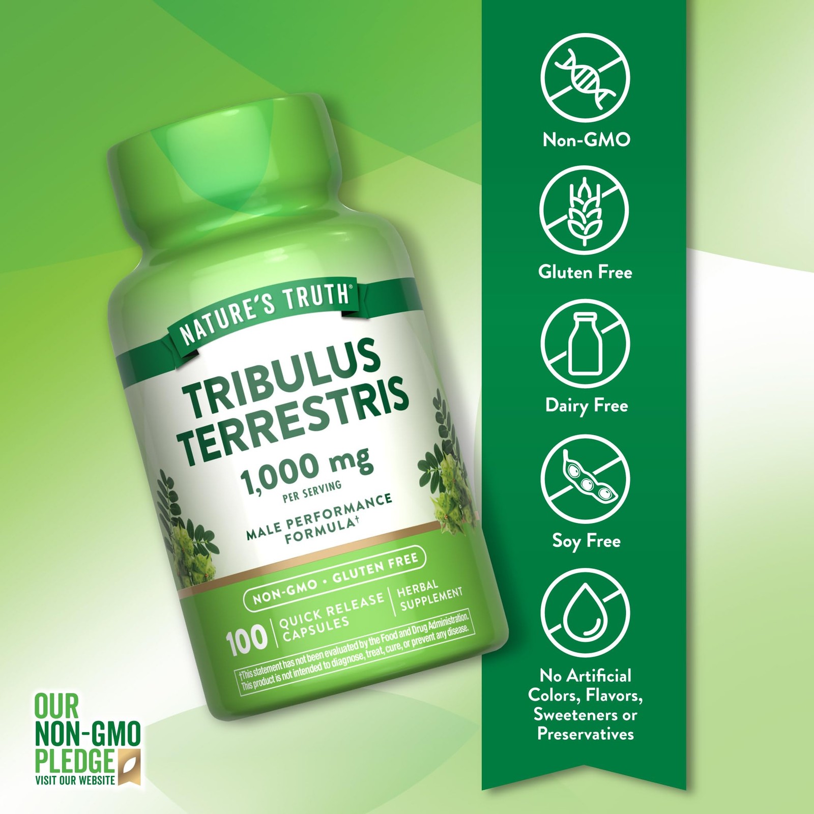 Tribulus Terrestris for Men | 1000mg | 100 Capsules