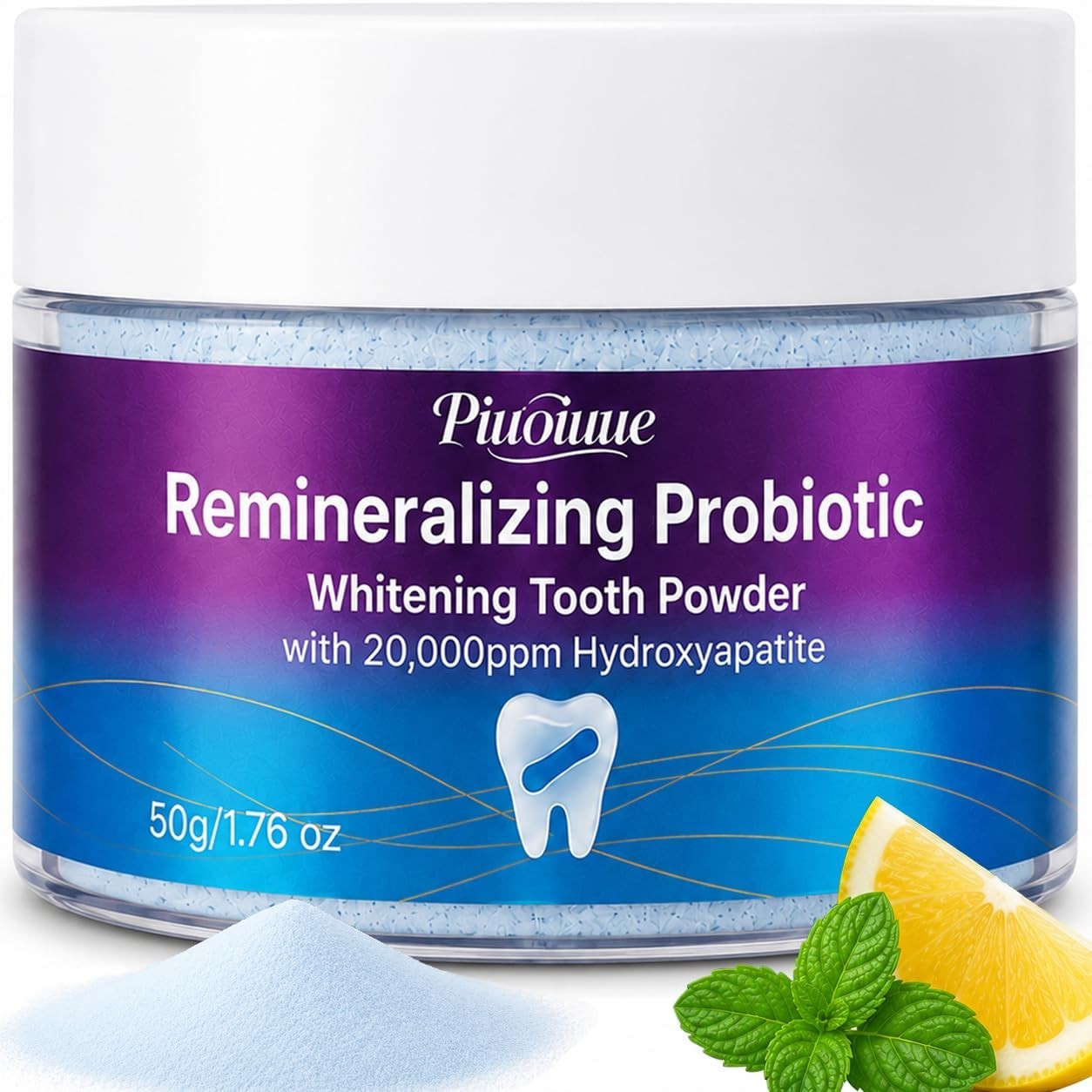 Remineralizing Tooth Powder 20,000ppm Hydroxyapatite | Enamel Support, Gum Care,