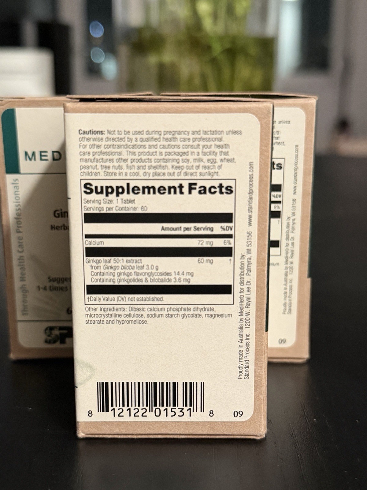 5 PACK Mediherb Ginkgo Forte M1300 – 60 Tablets Exp 04/2028