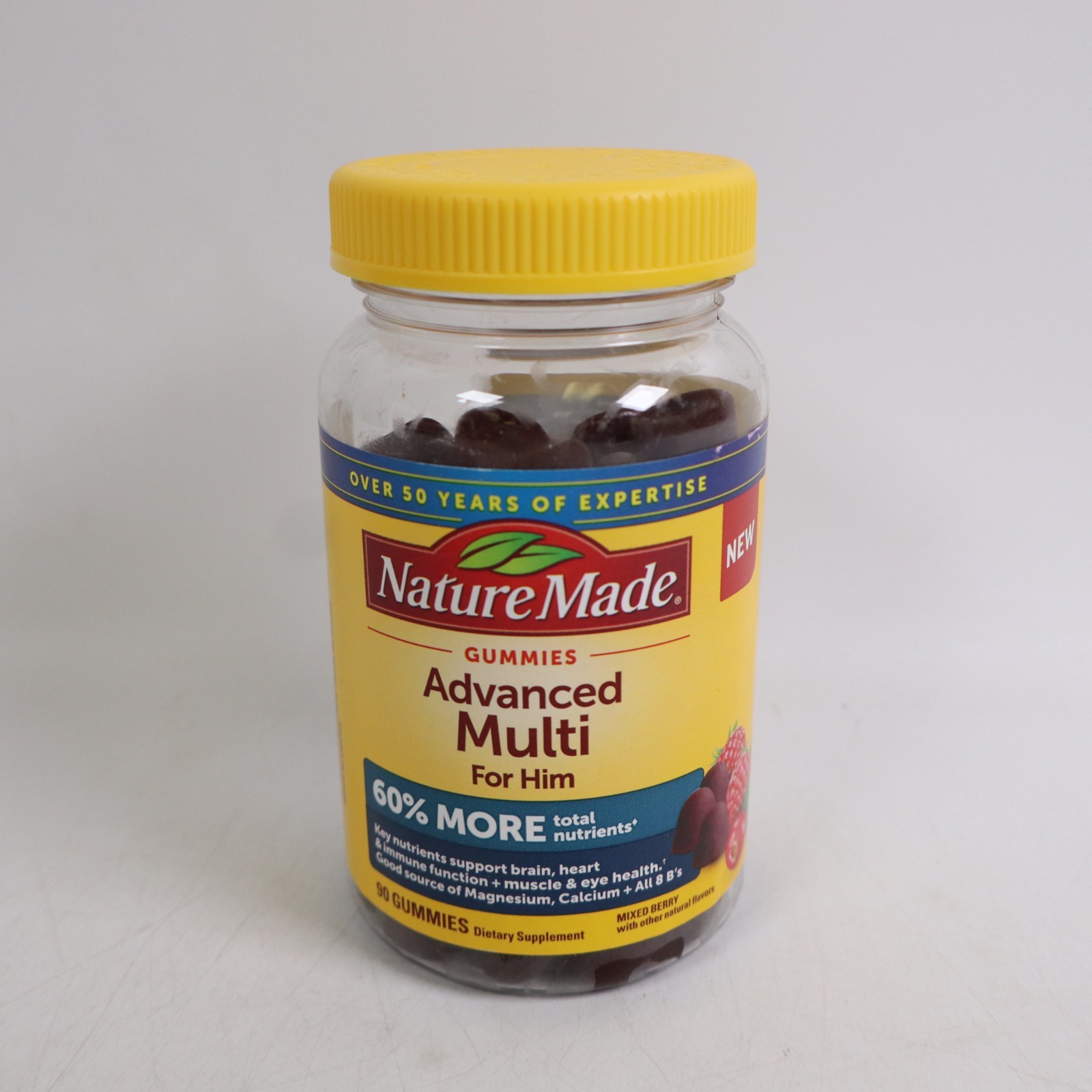 Nature Made Advanced Multivitamin Men Gummies, Mixed Berry 90ct EXP 05/2026