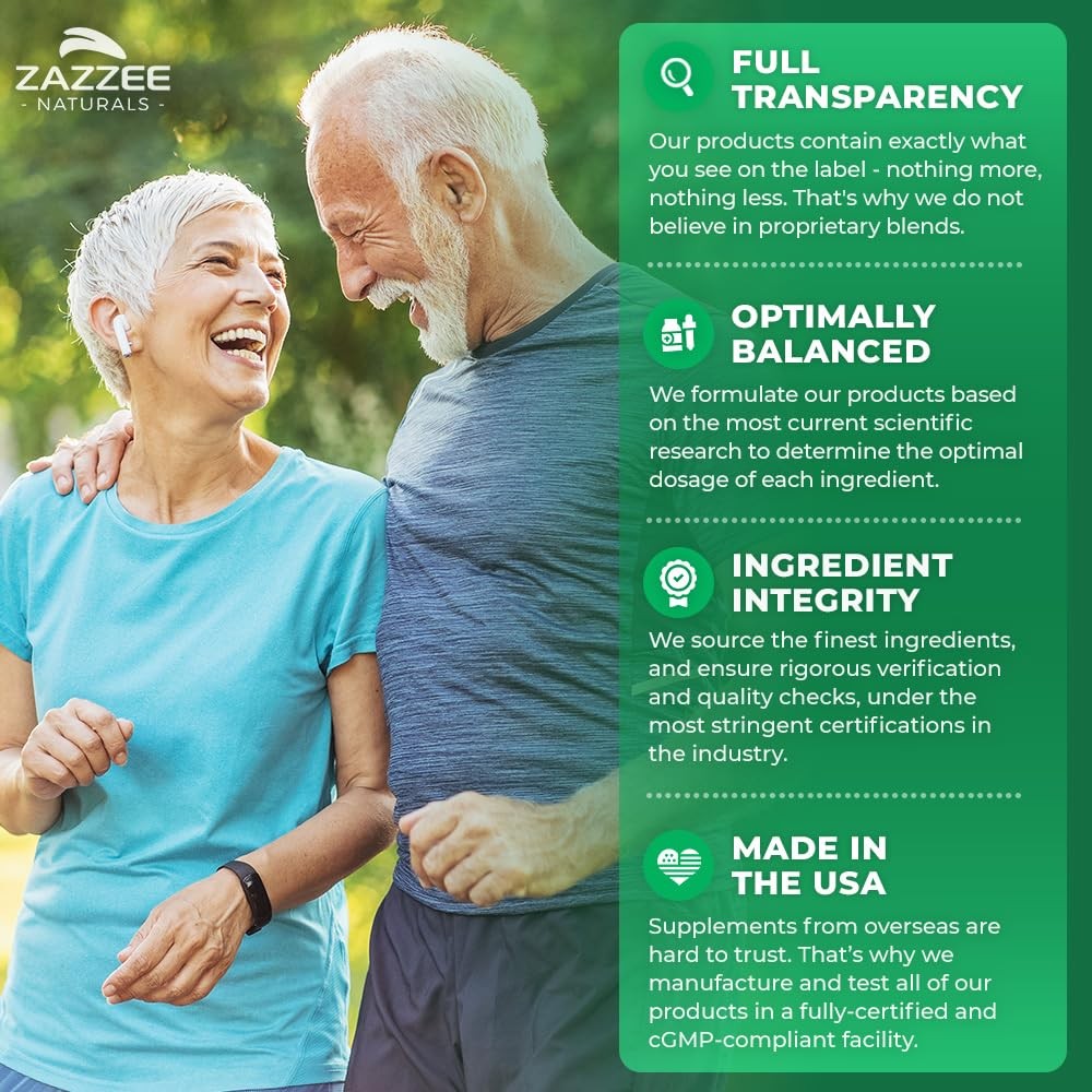 Zazzee USDA Organic Bilberry 20:1 Extract, 6000 mg Strength, 120 Vegan Capsules