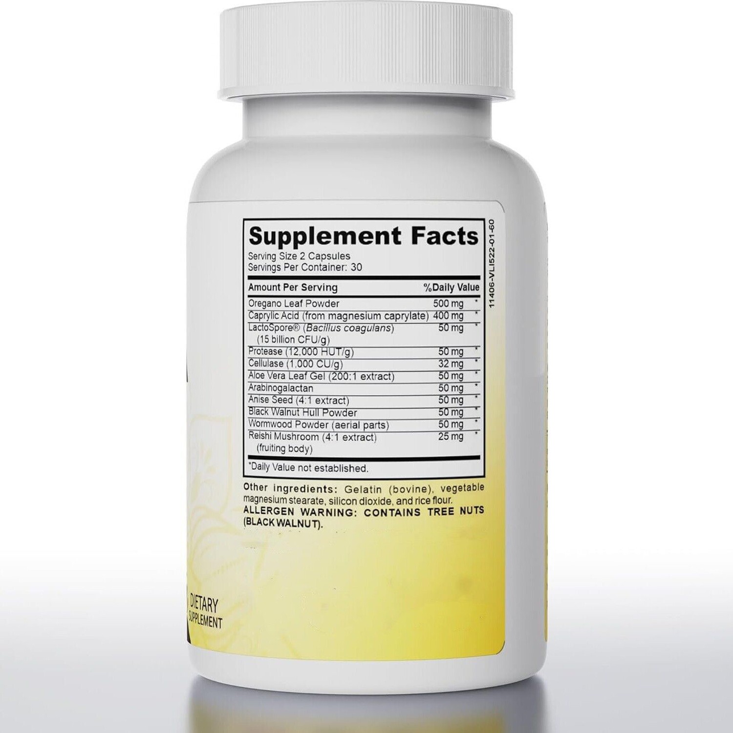 Candida Cleanse Gut & Colon Support 60 Capsules For Women & Men – US