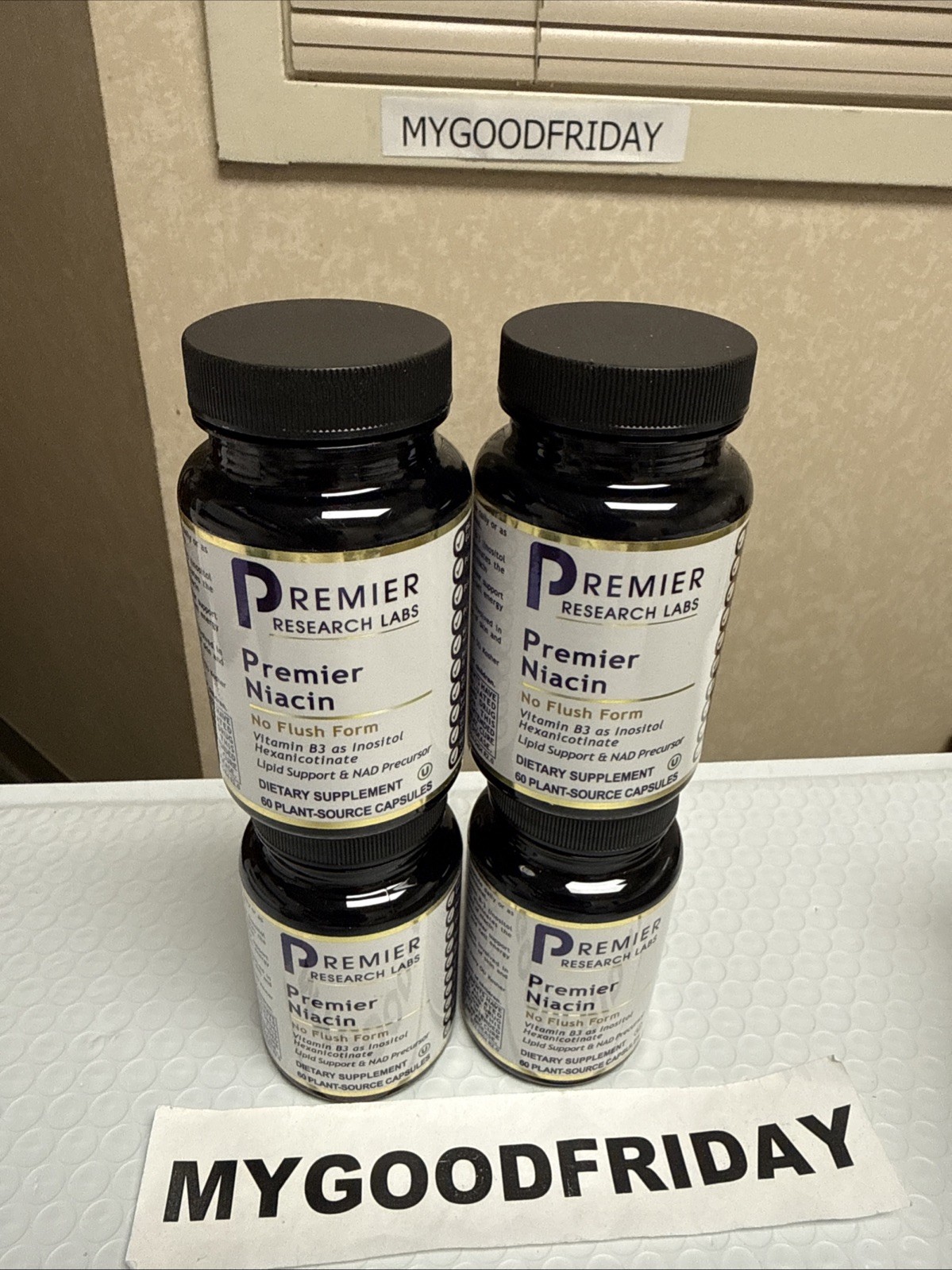 Premier Research Labs Premier Niacin Vitamin B3 60 Caps (Pack Of 4) Exp:03/2028