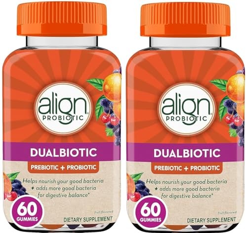 Align Dualbiotic, Prebiotics and Probiotics for Women and Men, Probiotics for
