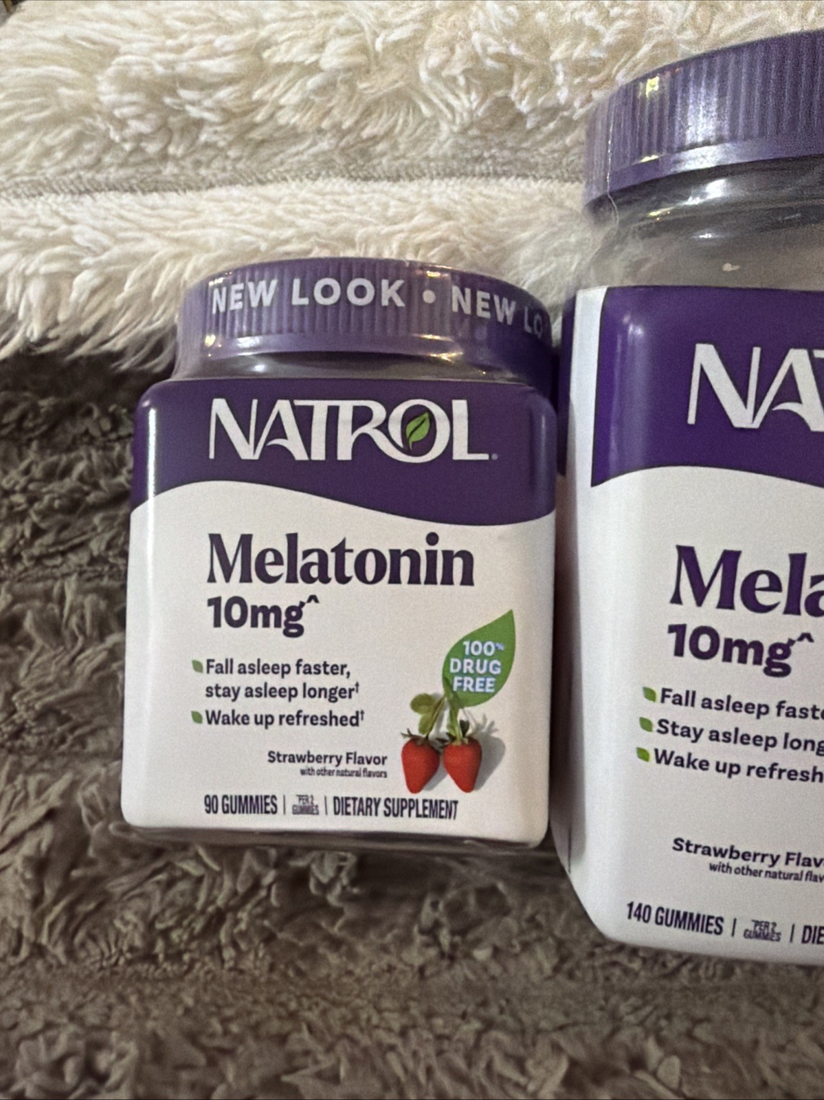 Natrol Melatonin Lot 10mg Sleep Aid Gummies – Strawberry – 140/90/90 – 05/27+