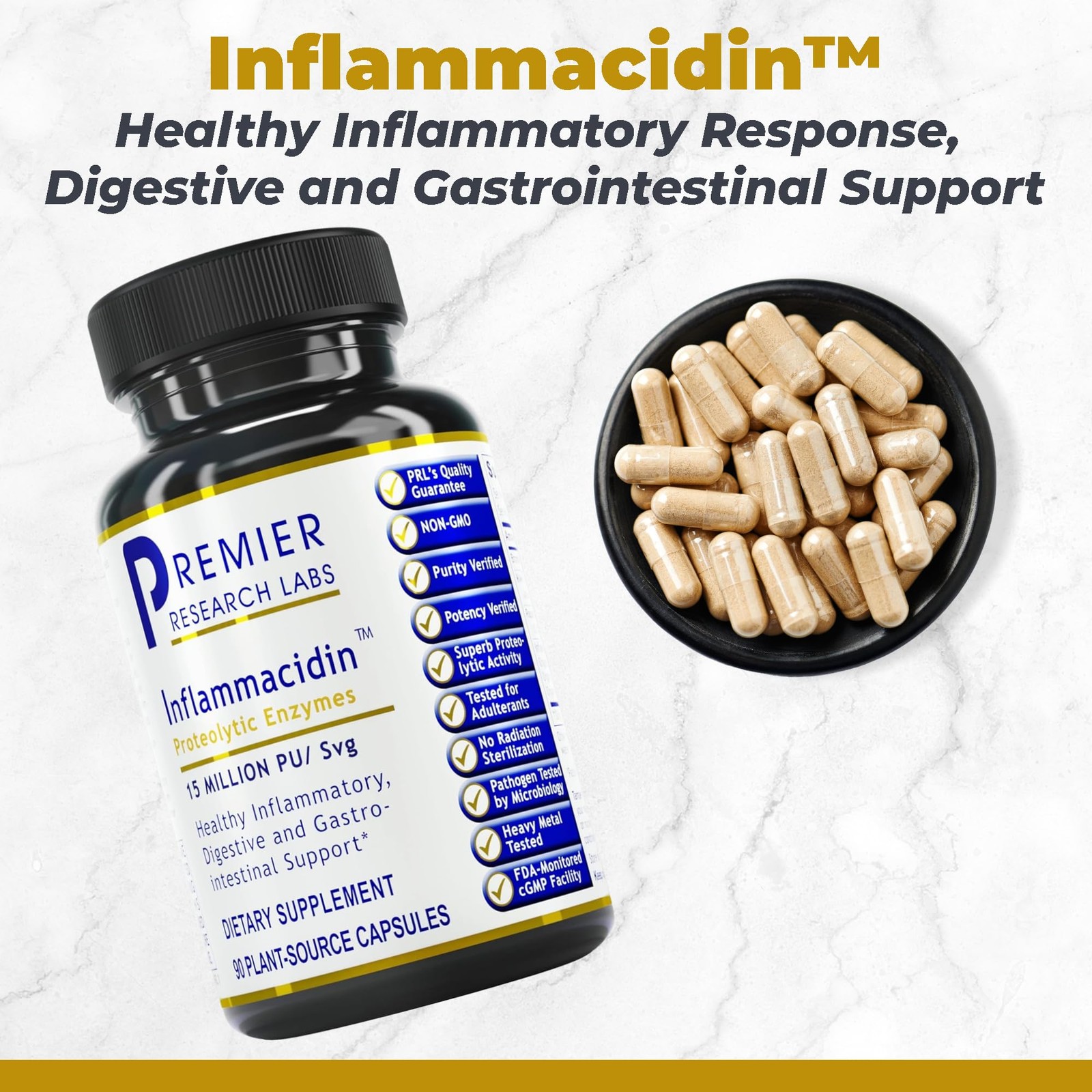 Premier Research Labs Inflammacidin – Digestive Enzymes Papain From Papaya And