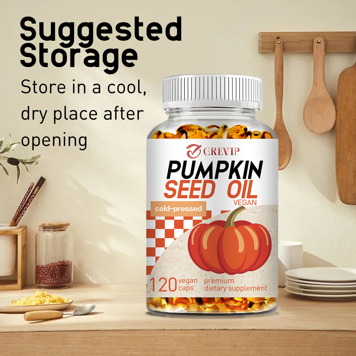 Pumpkin Seed Oil – Support Prostate, Urinary & Bladder Health, for Hair Growth