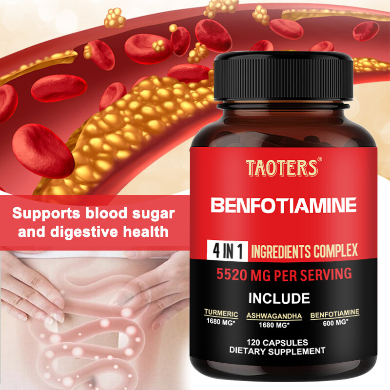 Contains 600 Mg Benfotiamine and 140mg Curcumin Per Serving |Vegetarian Capsules