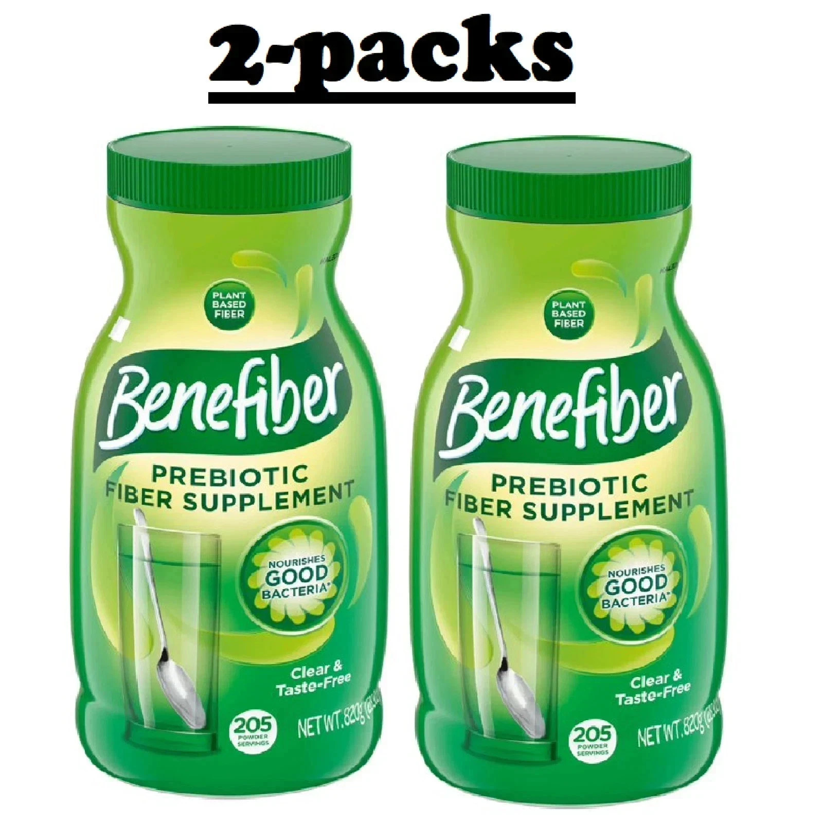 2 Pack – Benefiber Daily Prebiotic Fiber Supplement Powder, Unflavored, 28.9 oz.
