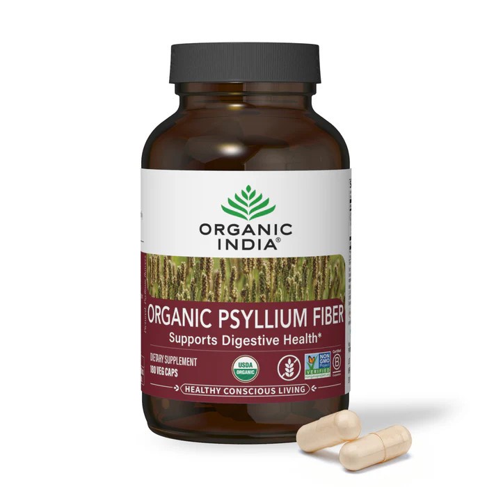 ORGANIC INDIA Psyllium Capsules – 180 Veg Capsules