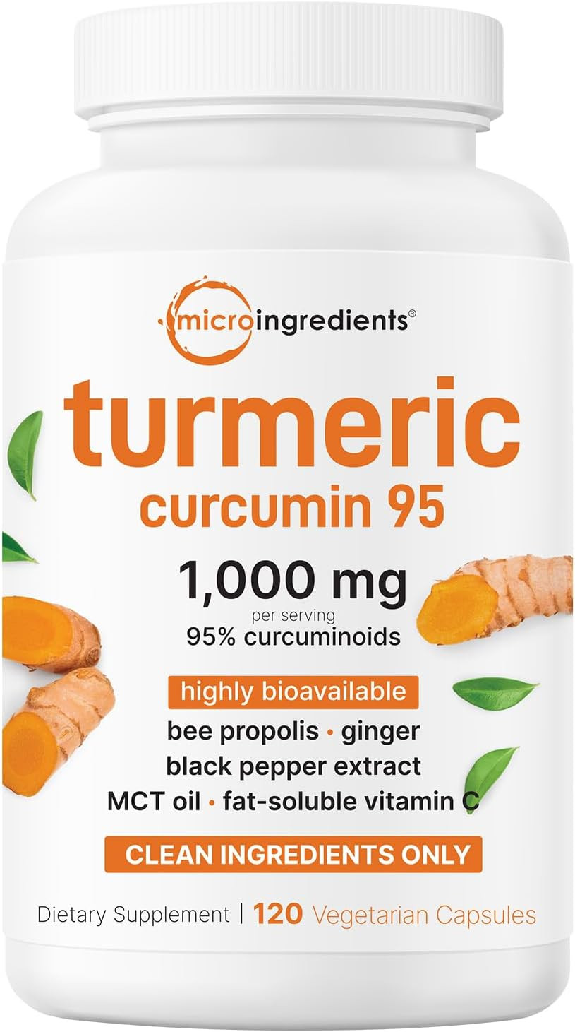 Turmeric Curcumin 1000mg 120 Capsules 95% Curcuminoids Ginger Black Pepper