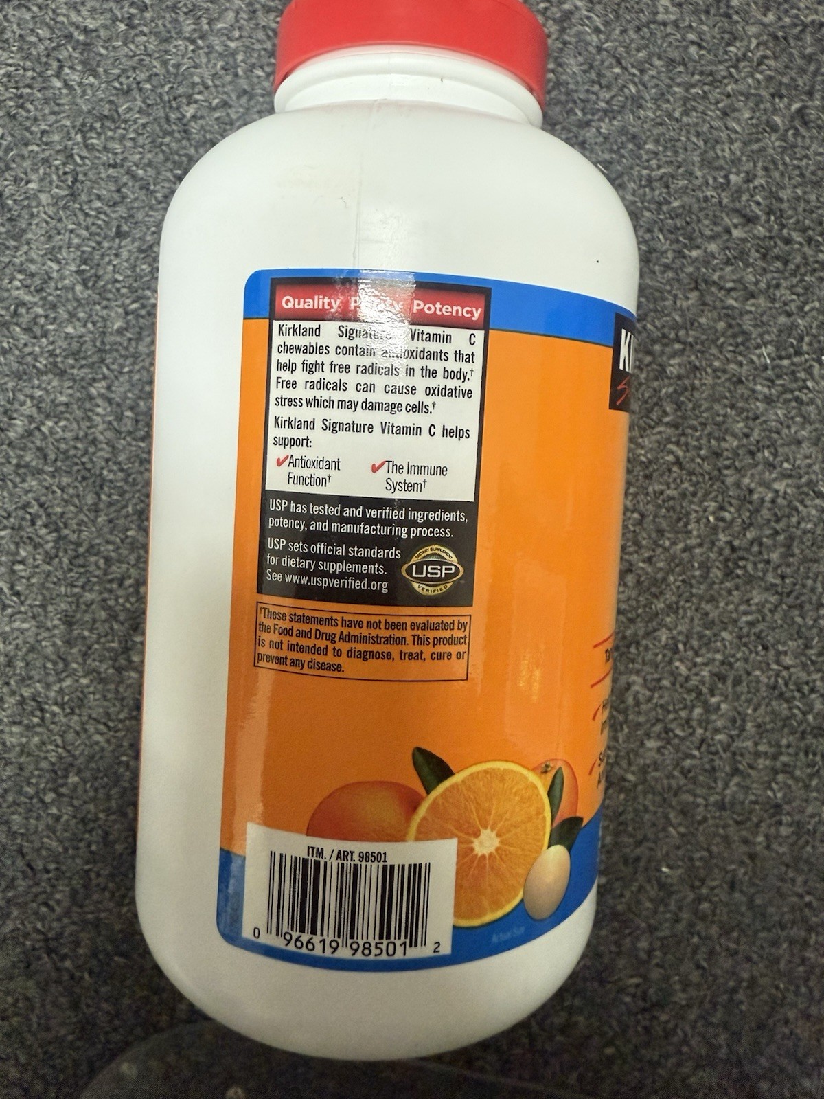 Kirkland Signature Vitamin C 500mg Chewable Tablets – 500 Count
