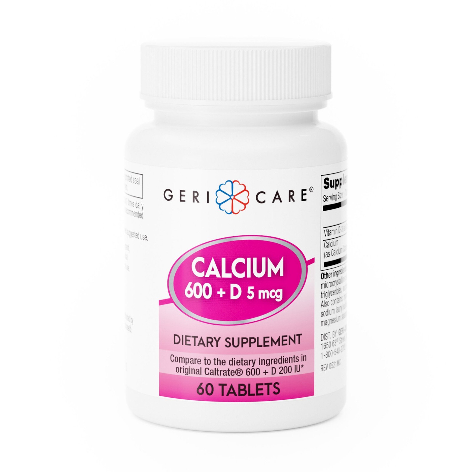 Geri-Care Calcium Tablet 747-06-GCP 1 Bottle 60 per Bottle