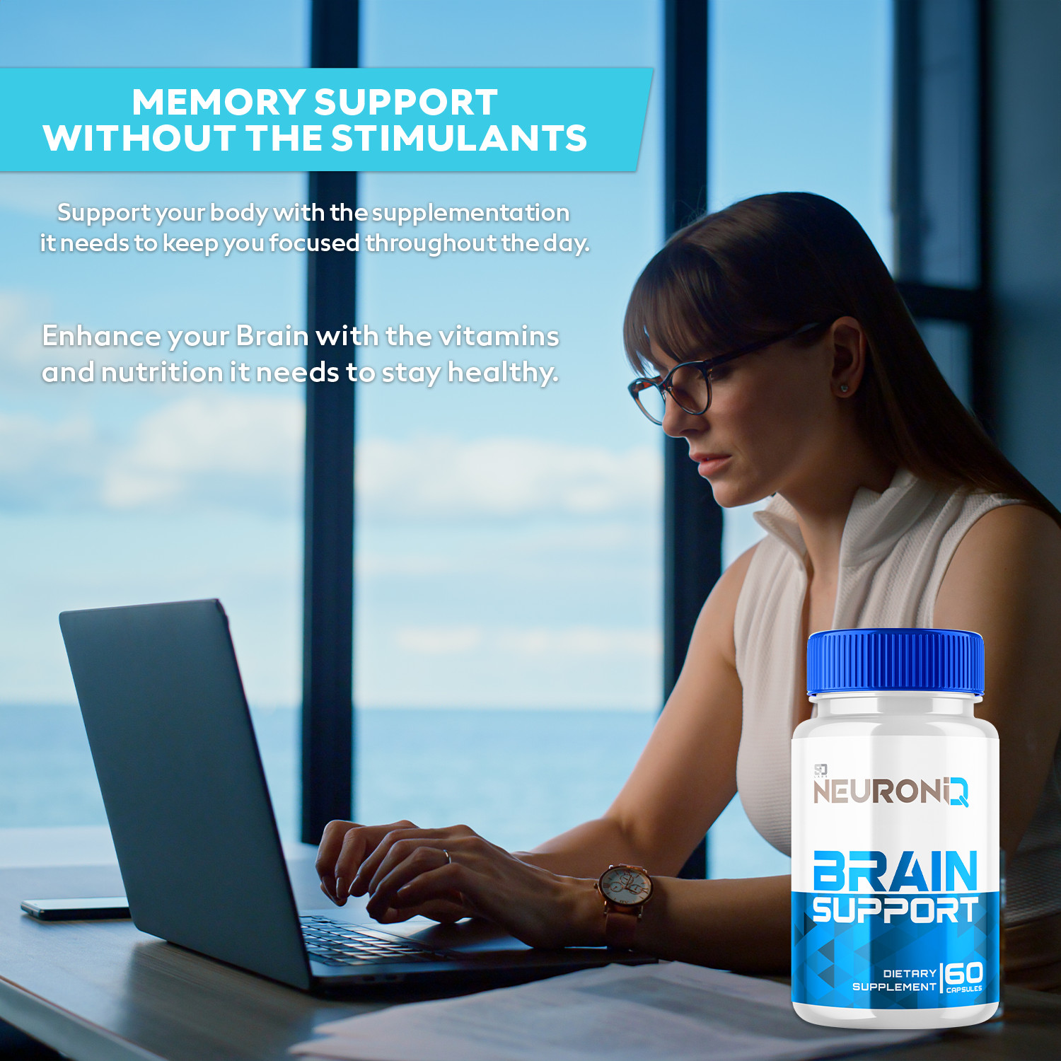 (1 Pack) Neuron IQ Pills – Brain Health & Cognitive Support Supplement 60 Caps