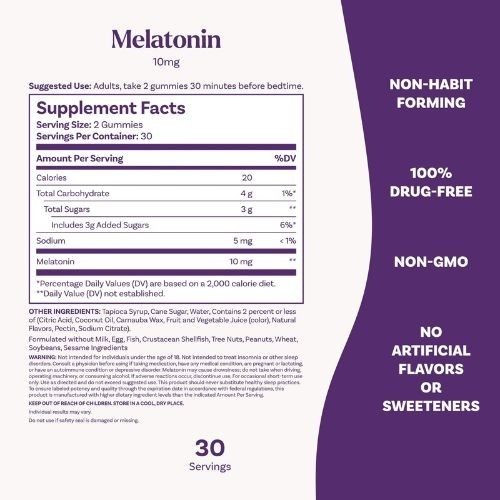 Natrol Melatonin 10 Mg Strawberry Flavor – 60, 90 & 140 Gummies *LIMITED*