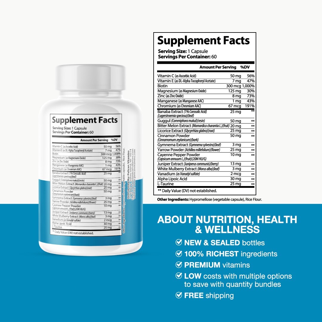 Glucotrust- Blood Support- 10 Bottles- 600 Capsules