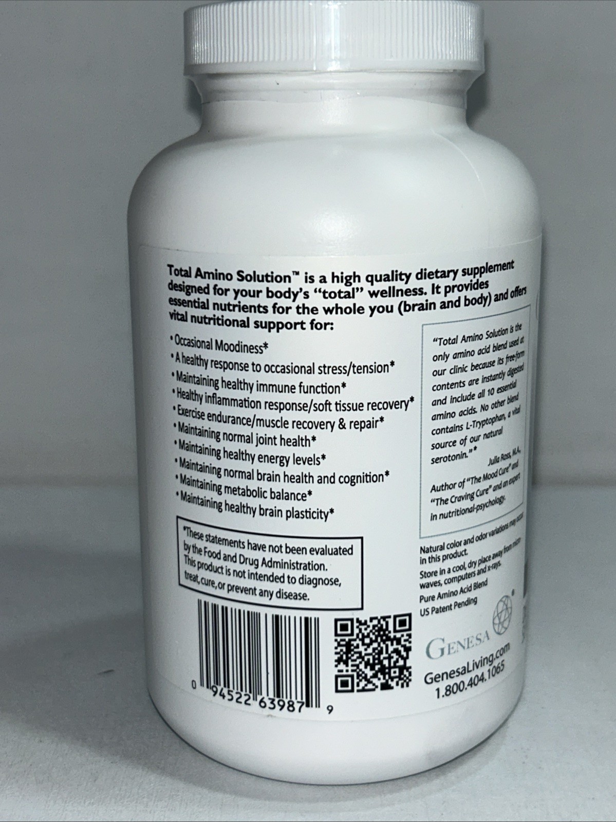 Sealed Total Amino Solution Supplement 180 Caps