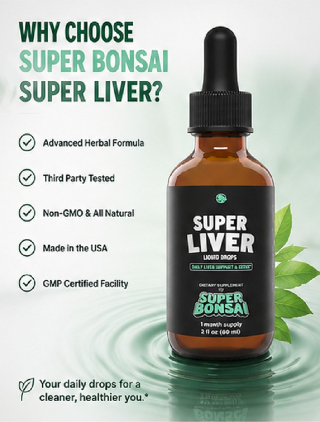 2Pk Super Bonsai Super Liver Liquid Drops Daily Detox Support 60 Day Supply