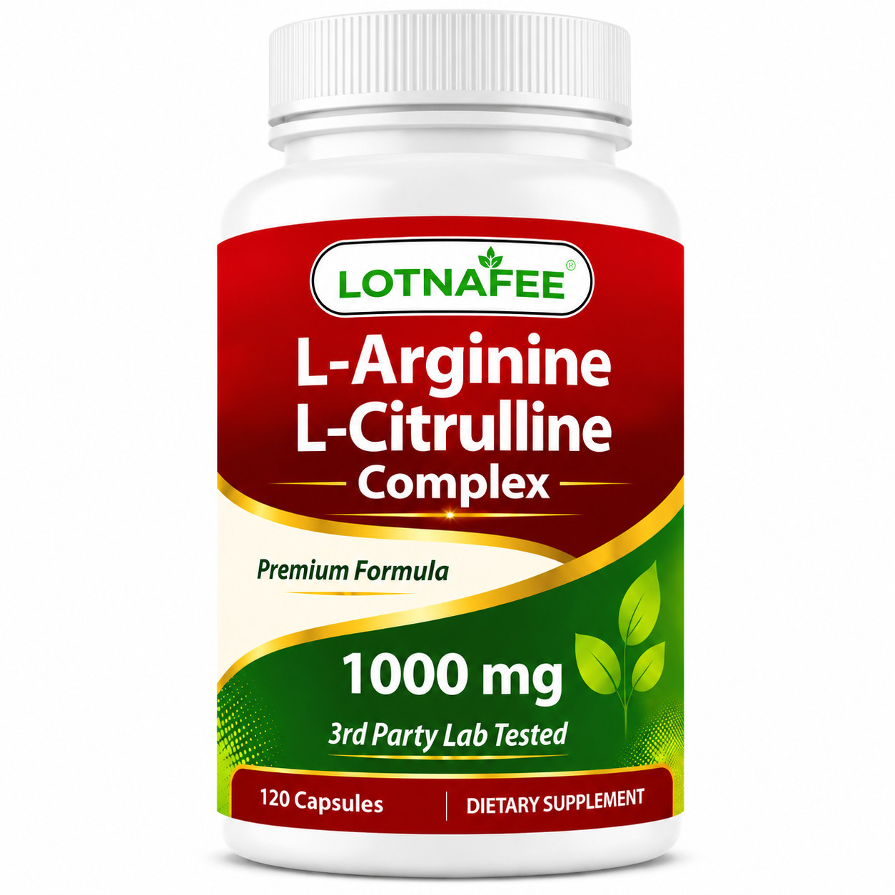 Best Natural L-Arginine 1000 mg, 120 Tablets