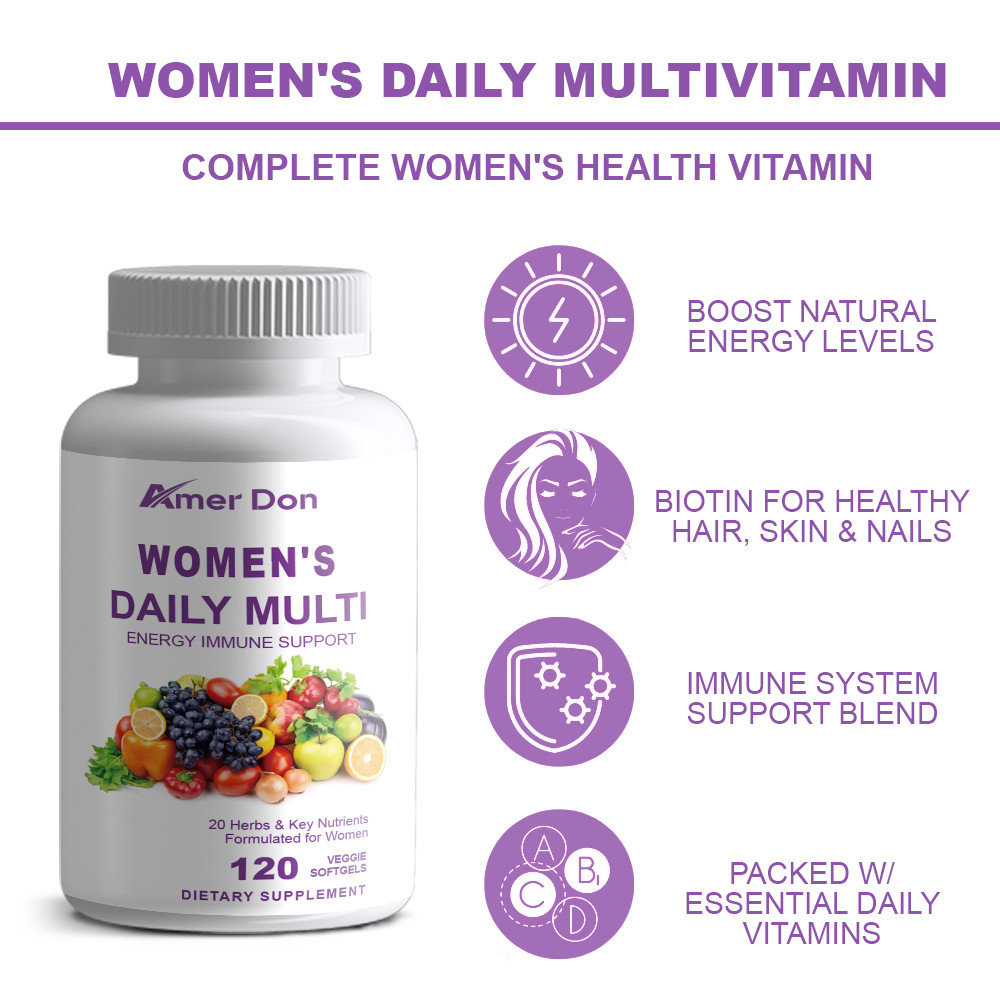 Multivitamin for Women – Complete Daily Multi mineral Vitamin Supplement 120Caps