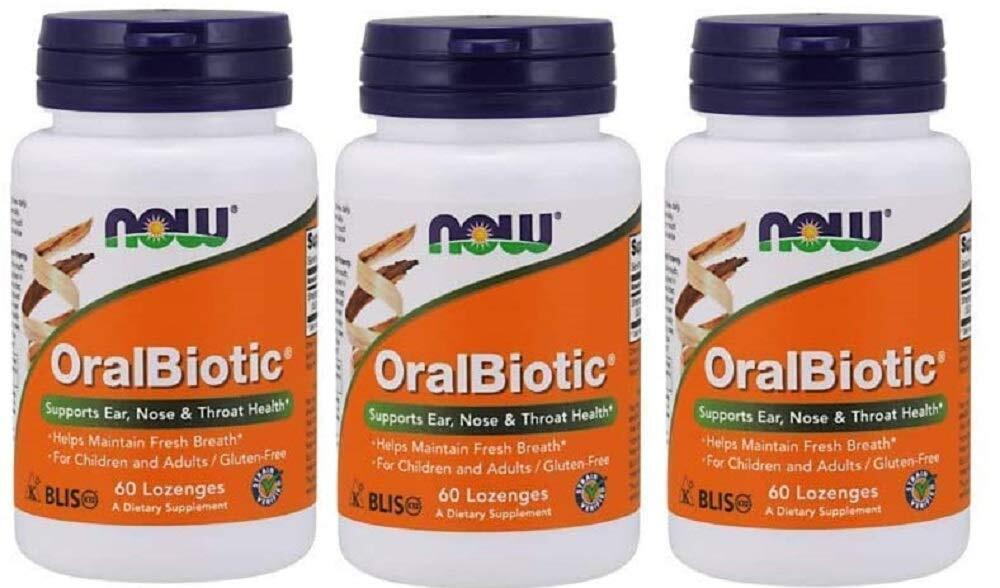 Now Foods Oralbiotic Blis K12 60 Count Pack of 3 Nutritional Supplement