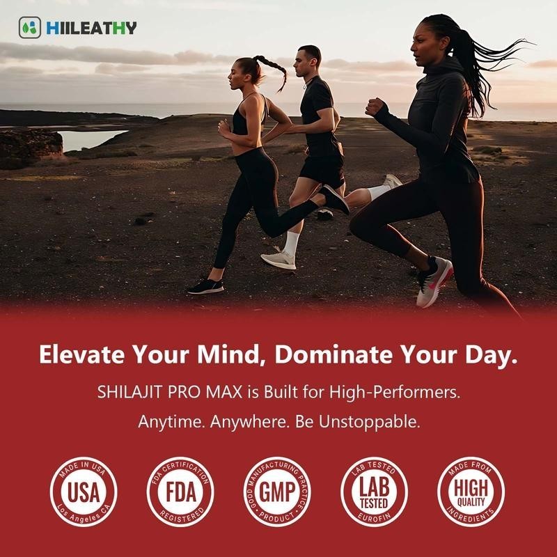 HIILEATHY Shilajit PRO MAX Supplements-Ashwagandha,Boost Energy,Provide Vitality