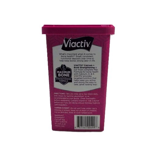 Viactiv Calcium+ Bone Health Milk Chocolate Soft Chews 100 Ct. Exp: 05/2026