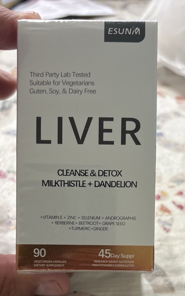 ESUNM Liver Support with Milk Thistle – 90 Capsules (45-Day Supply) – Cleanse
