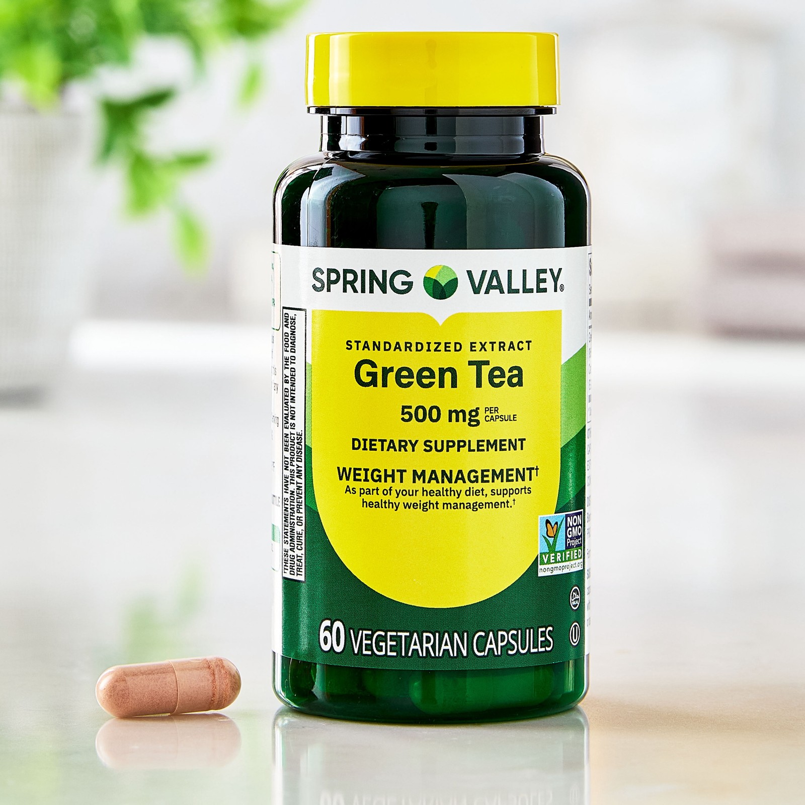 3 Pack Green Tea Extract Capsules for Weight Management, 500mg, 60 Count