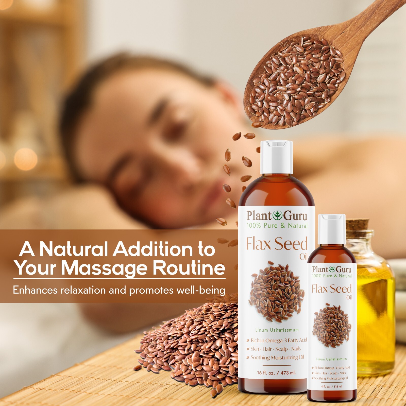 Flaxseed Oil Cold Pressed Unrefined 100% Pure Flax Seed Linseed Liquid Bulk