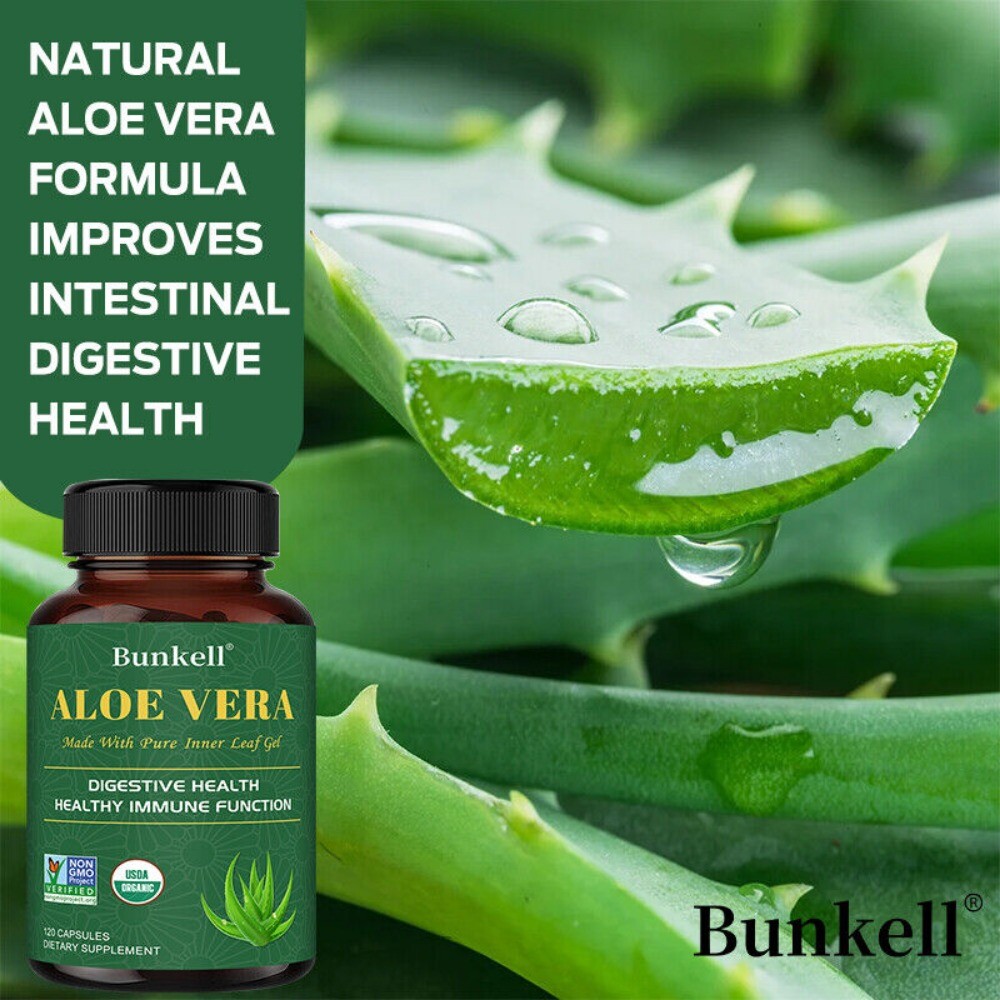 Aloe Vera Vegan Capsules Enhance Immunity Promotes Digestive Health 120 Pills US