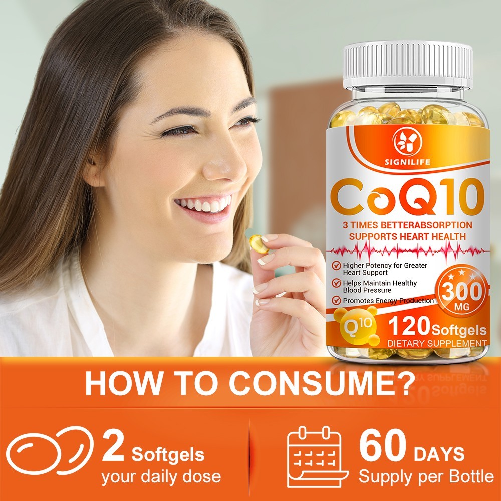 CoQ 10 Coenzyme Q10 Vegan Softgel 300mg Cardiovascular Heart Health 120 Capsule