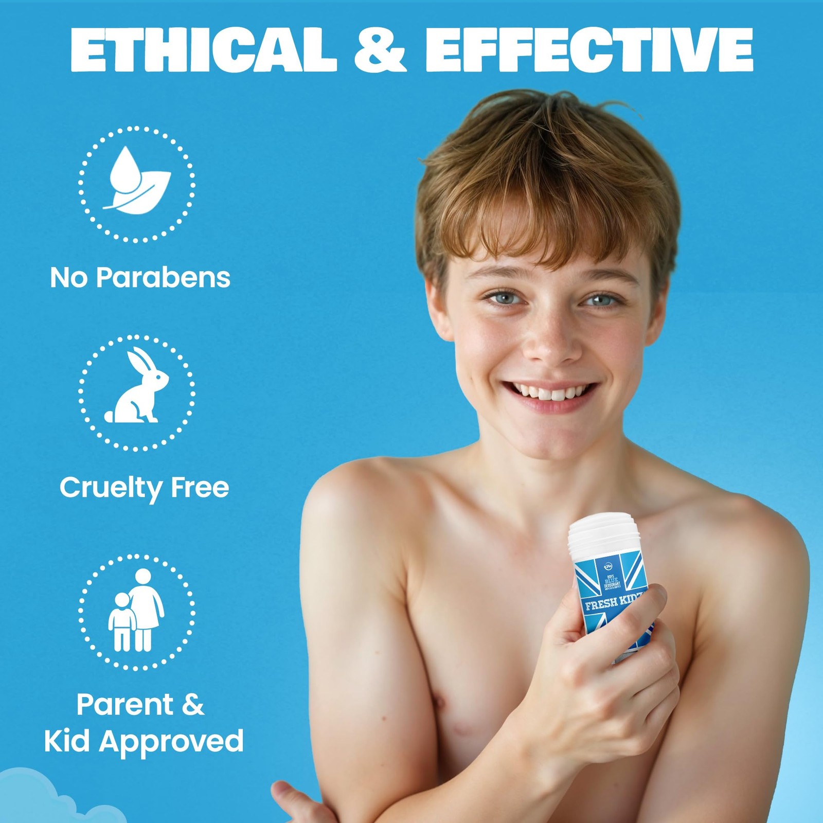 Fresh Kidz Blue Stick Deodorant for Boys 2.65oz, 2.65 Ounce (Pack of 1)