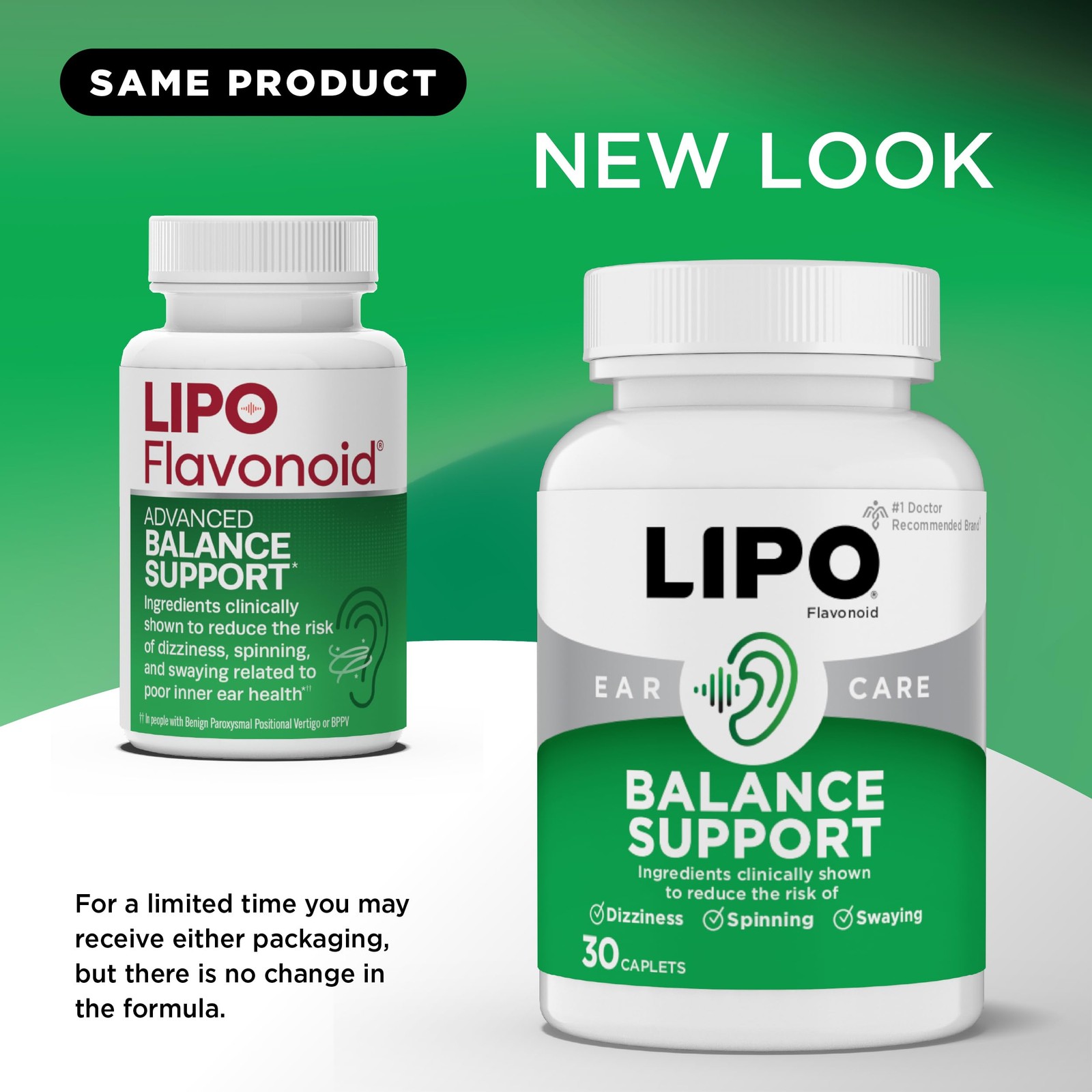 LIPO Balance Support Supplement for Dizziness 30 Count (Pack of 1), No Color