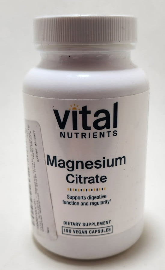 Vital Nutrients Magnesium Citrate 100 Vegan Capsules