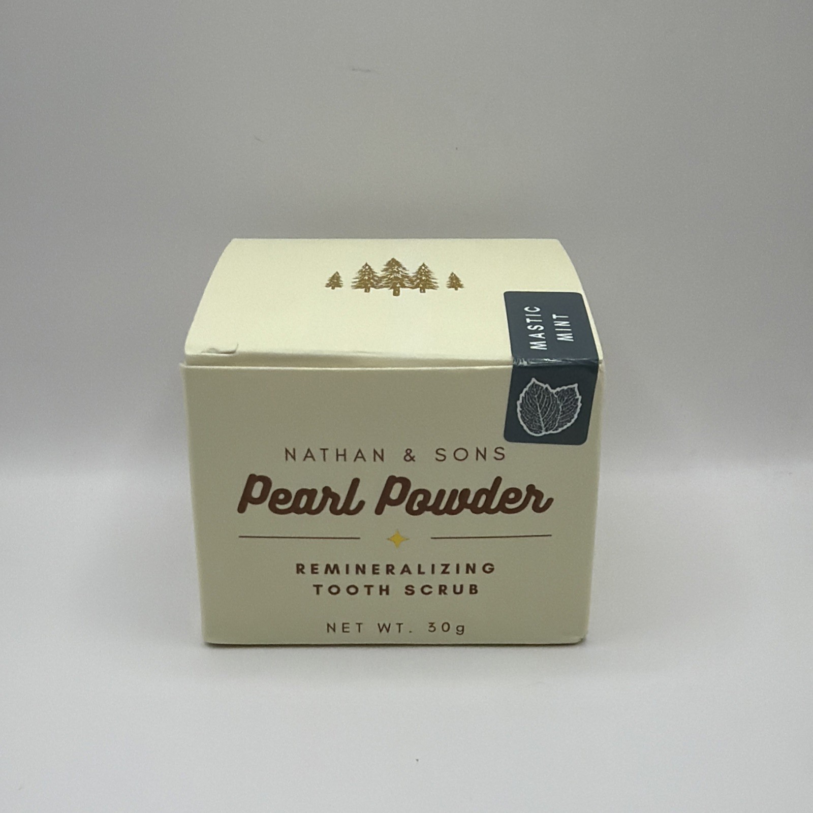 Nathan & Sons Pearl Powder Tooth Scrub 30g – Mastic Mint