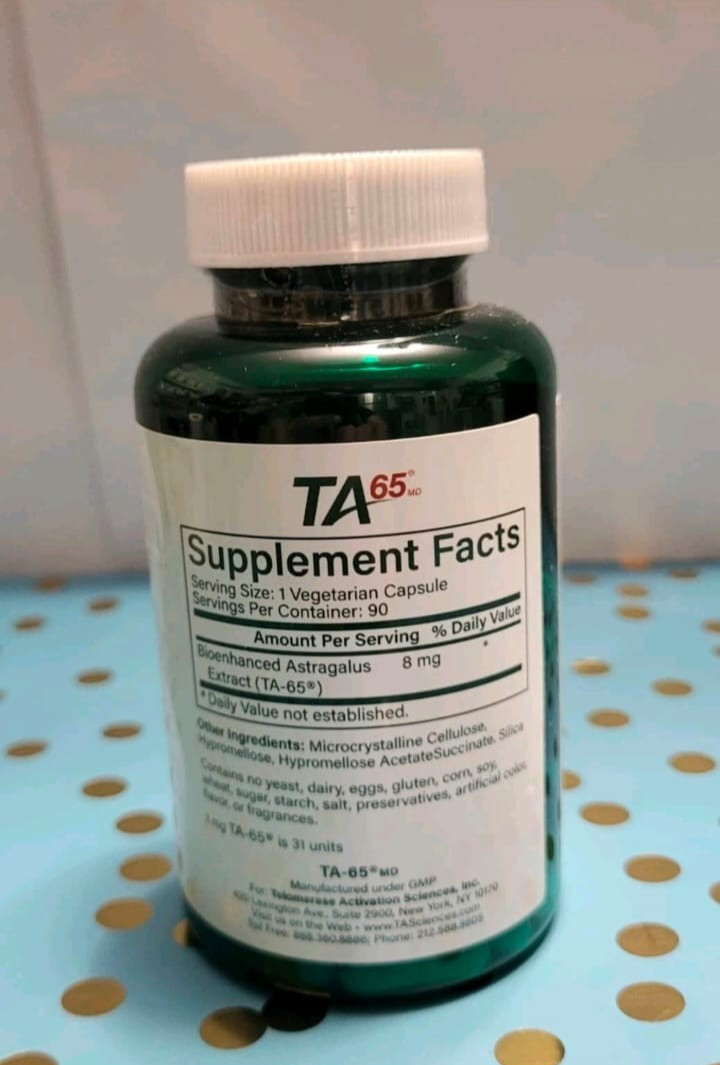 TA-65 Telomere Activation Rejuvenation Supplement, DNA Repair, Stem Cell 90 Caps