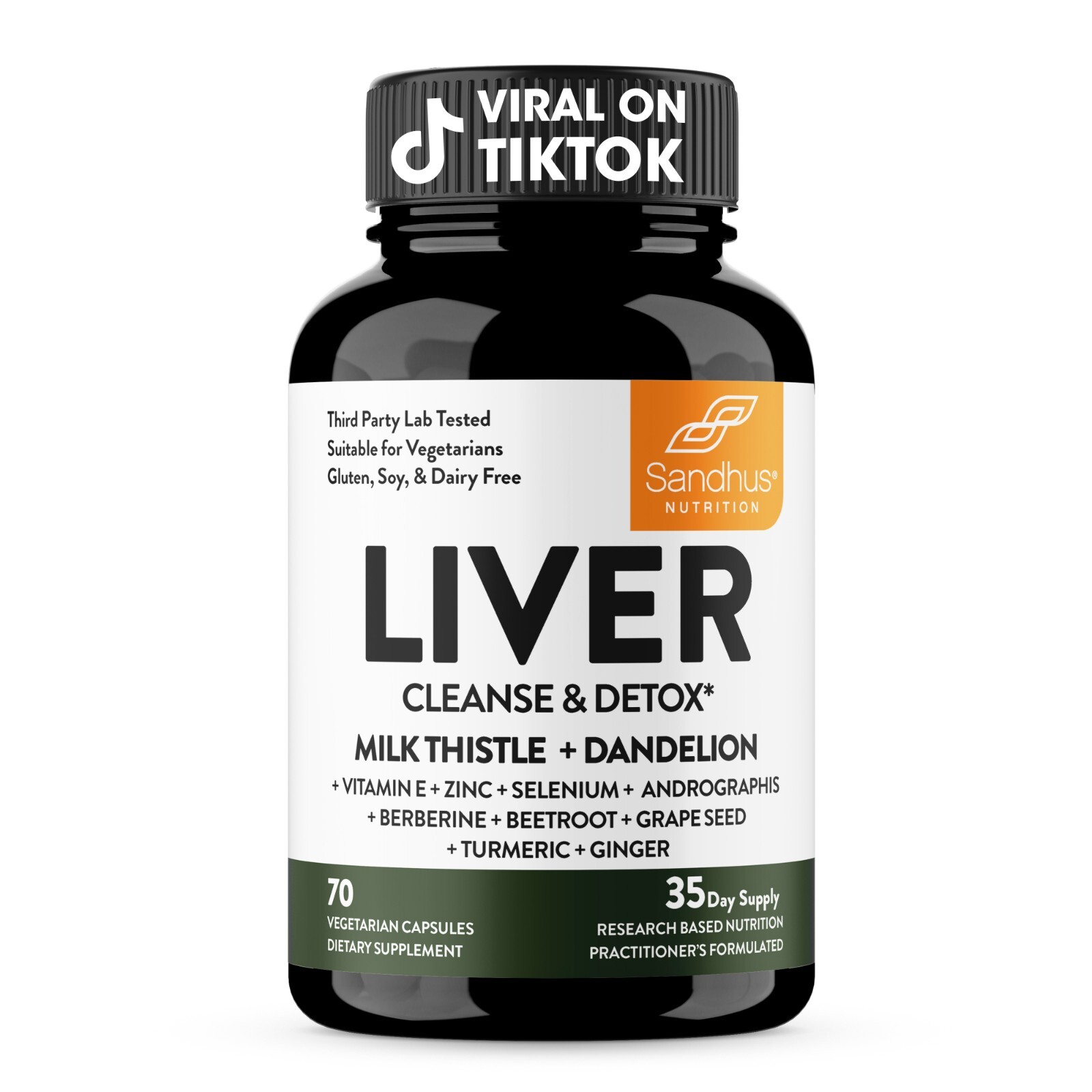 Sandhu’s Liver Renew Cleanse Detox, Repair & Support Supplement, 70 Capsules