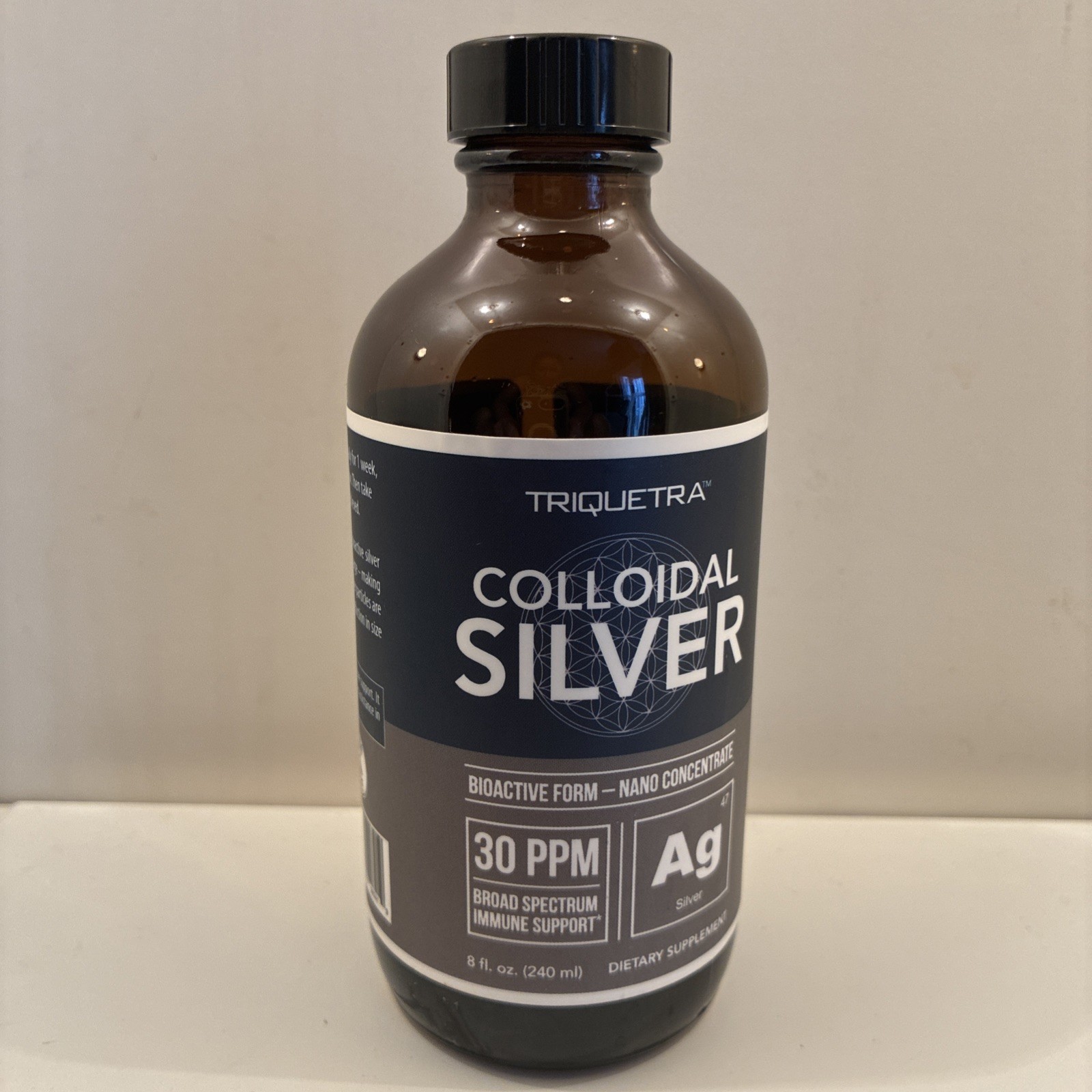 Bioactive Colloidal Silver – 8 oz, Glass Bottle, Vegan, Safe Doses with Highest